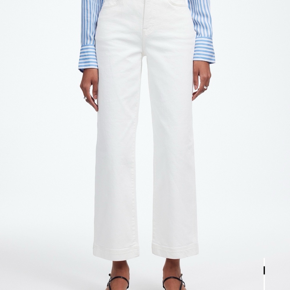 Madewell - The Perfect Vintage Wide-Leg Crop Jean in Tile White